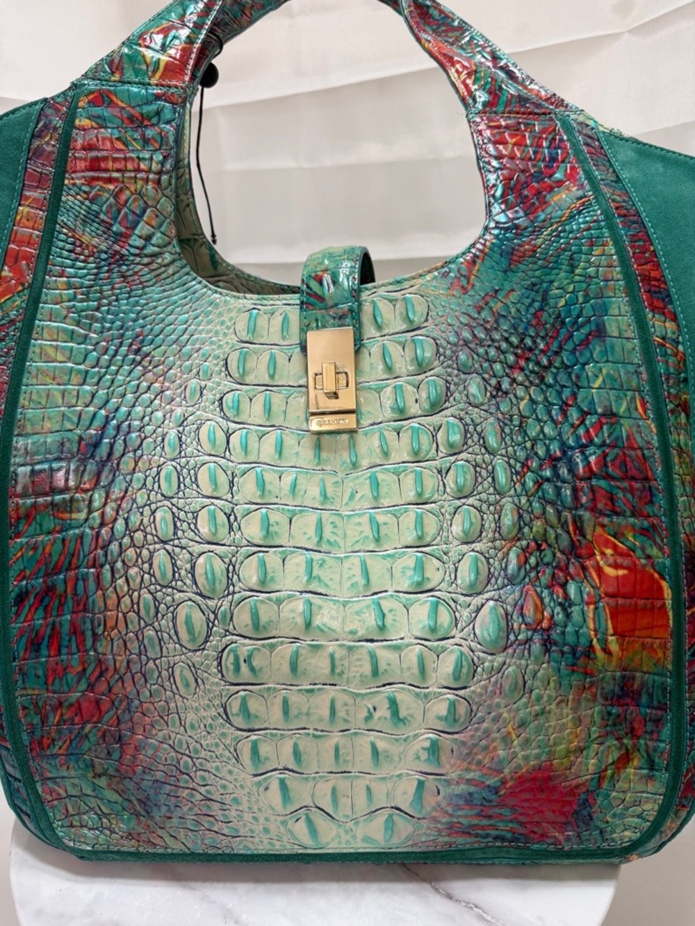 Brahmin Carla Dream Quantum Purse nwt bag turquoise new - Picture 3 of 14